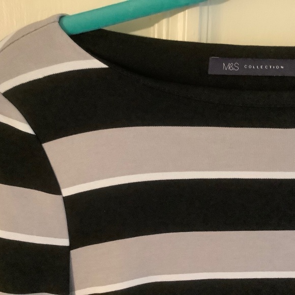 Striped M&S Dress Sz 12UK/8US - Picture 3 of 4